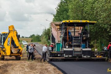 Асфальтирование дороги к НС «Островы» в Минском районе (дер. Плебанцы) 2025